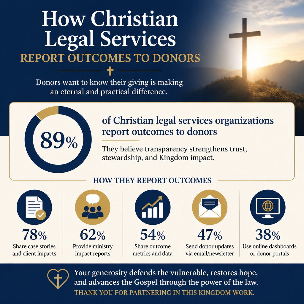 How Christian legal services report outcomes to donors statistics