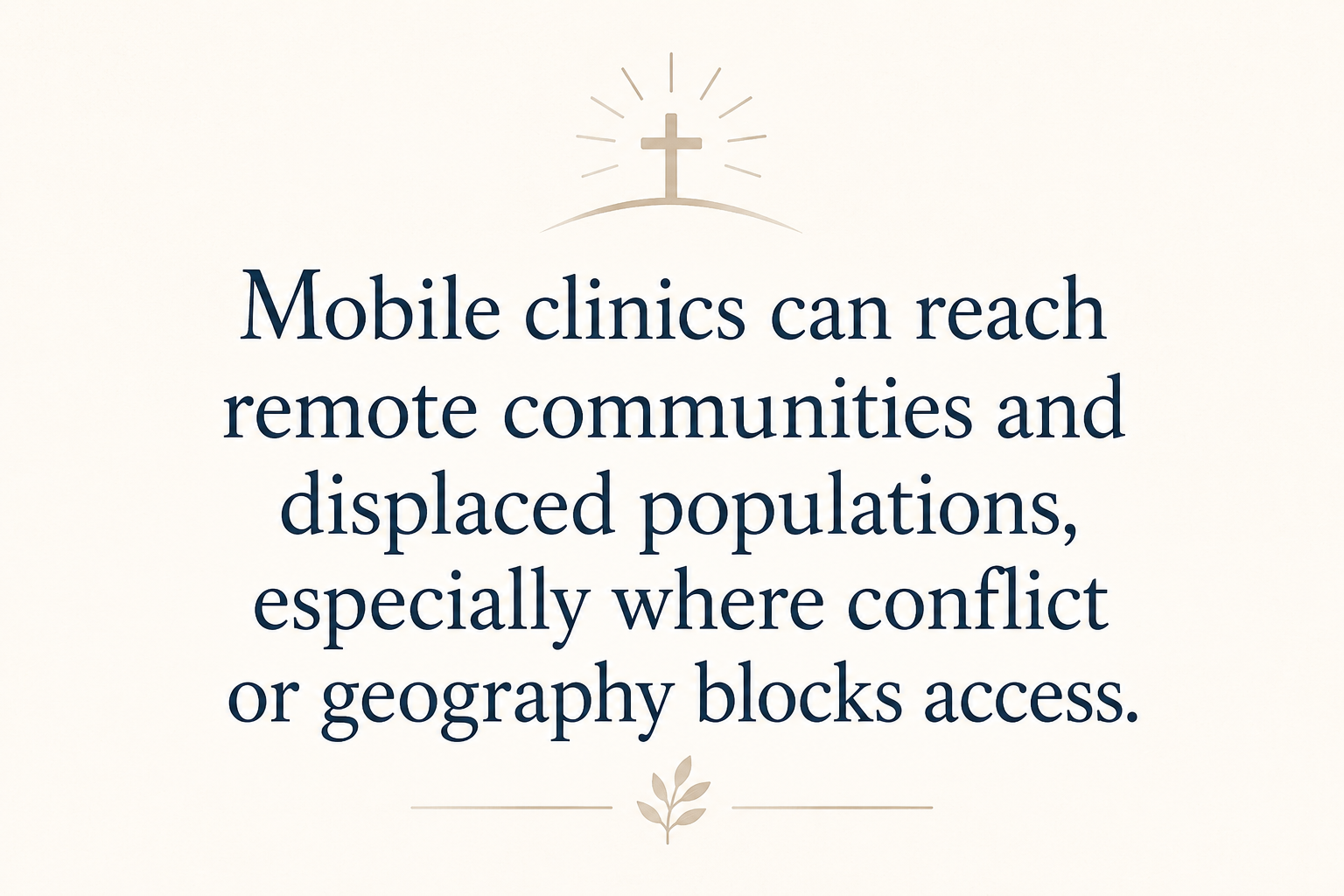 Key insight about How Christian Medical Ministries Deliver Care