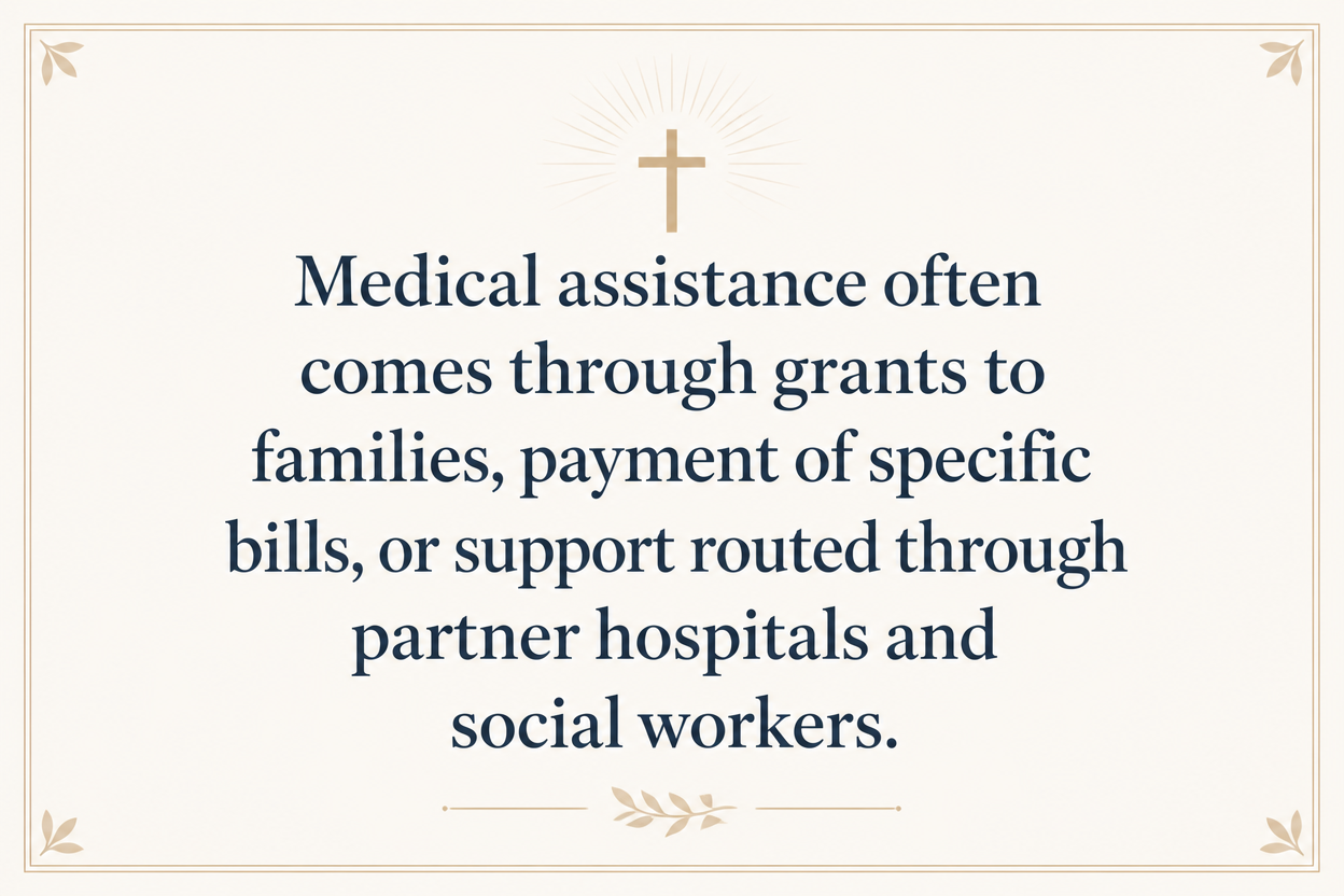 Key insight about How Christian medical ministries help families in medical crisis