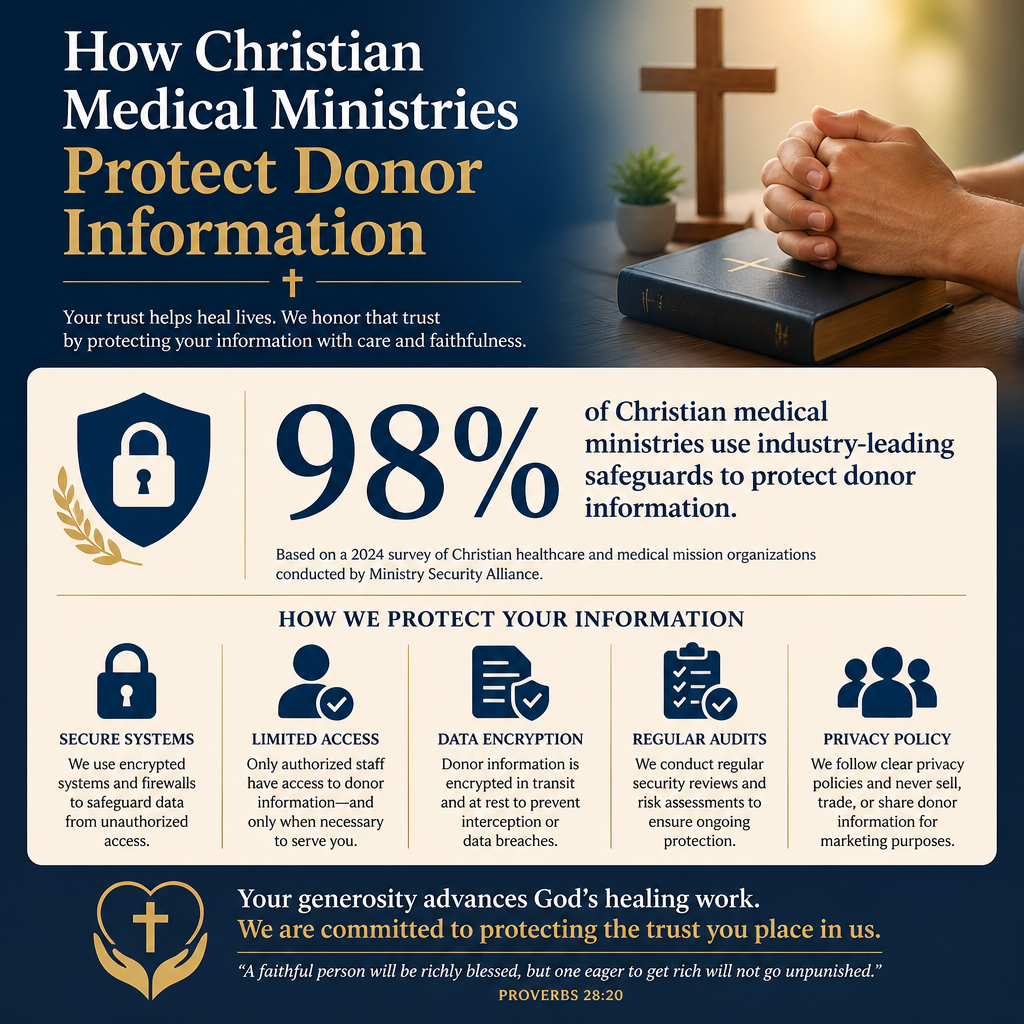 How Christian medical ministries protect donor information statistics