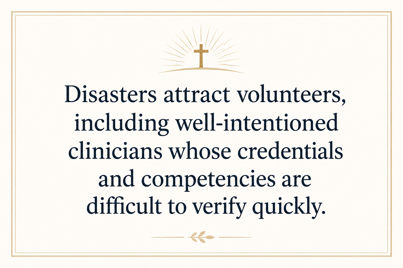 Key insight about How Christian medical ministries respond in emergencies