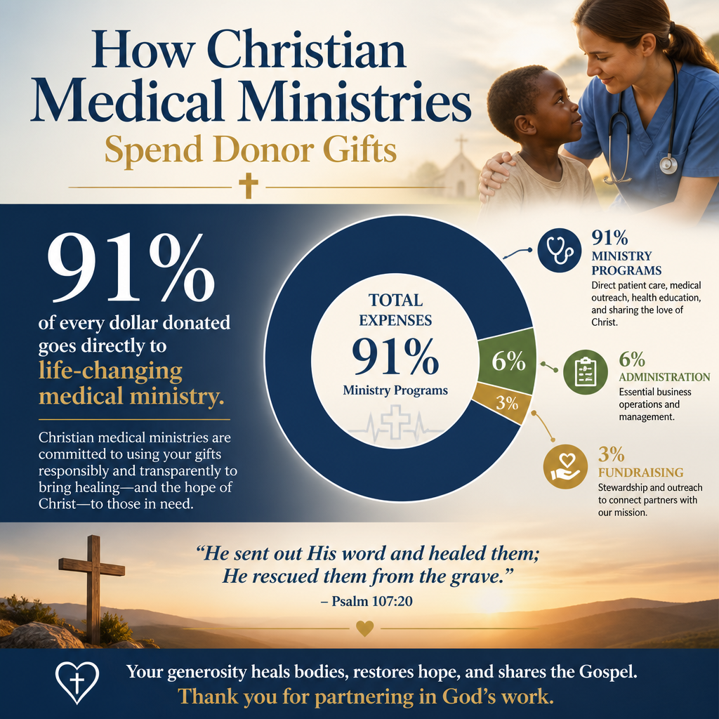 How Christian medical ministries spend donor gifts statistics
