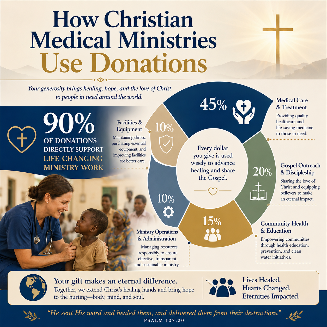 How Christian Medical Ministries Use Donations statistics