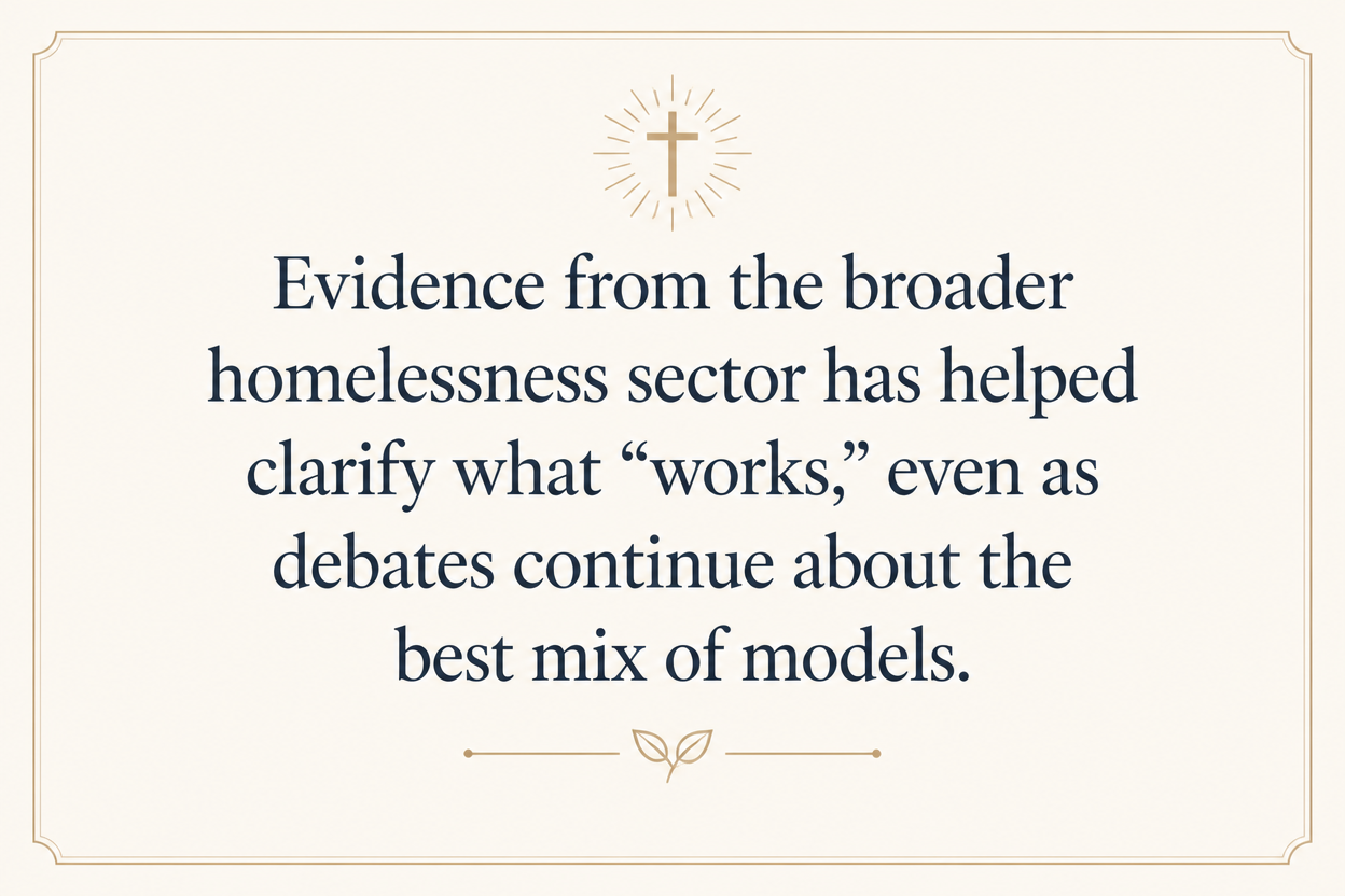 Key insight about How Christian outreach programs support long-term stability