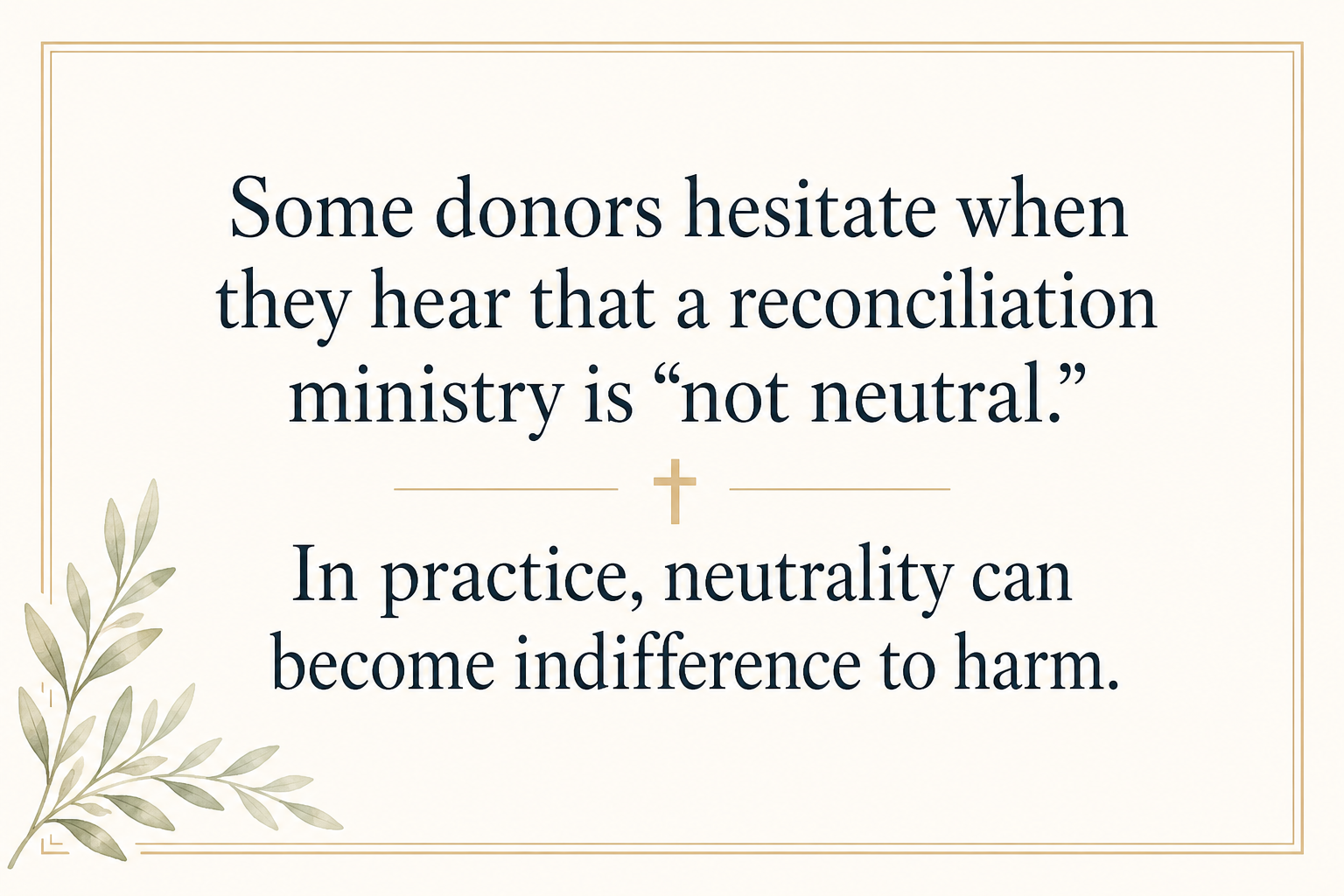 Key insight about How Christian reconciliation ministries help restore trust