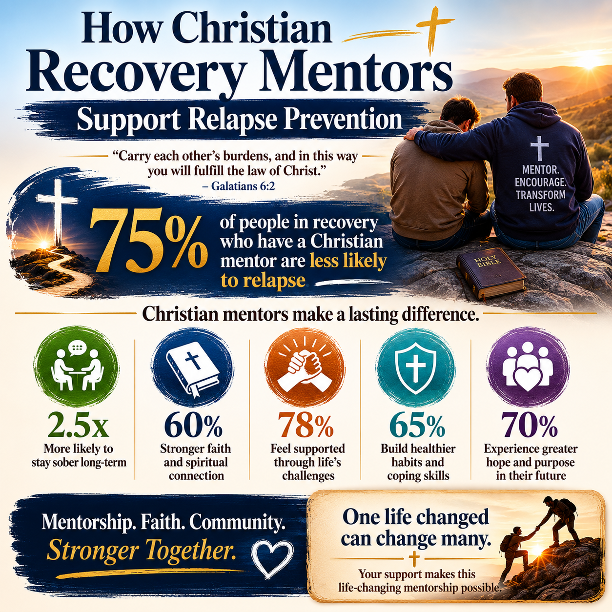 How Christian recovery mentors support relapse prevention statistics
