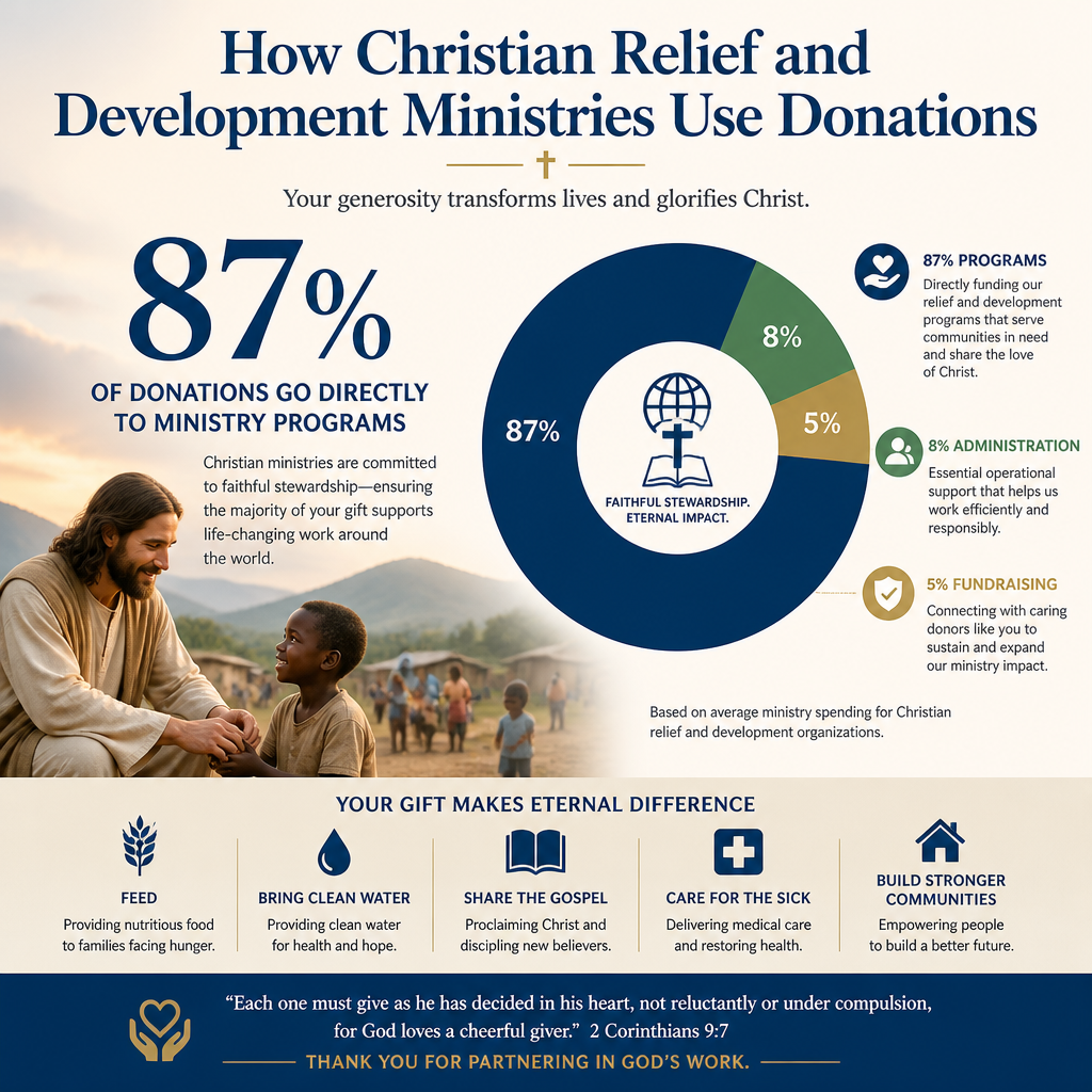 How Christian Relief and Development Ministries Use Donations statistics