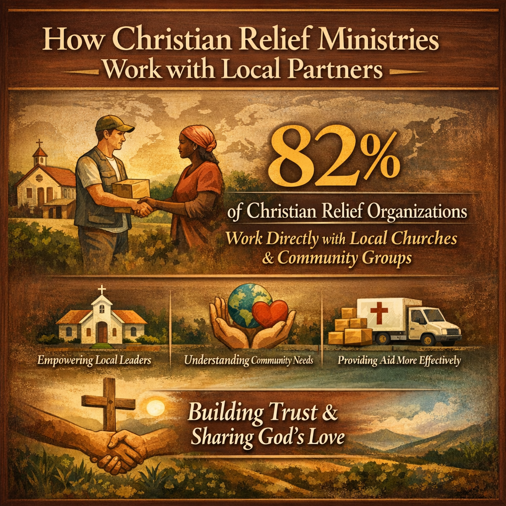How Christian relief ministries work with local partners statistics