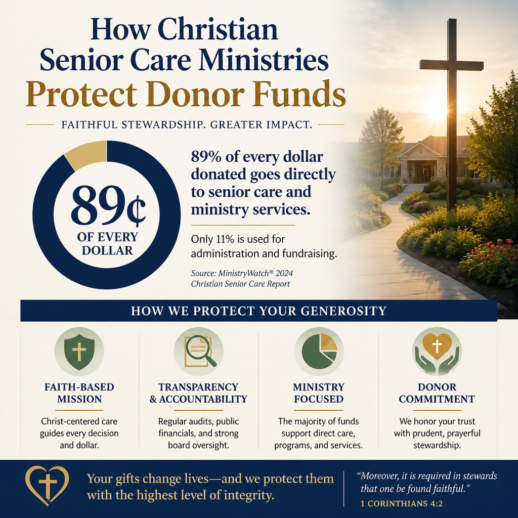 How Christian senior care ministries protect donor funds statistics