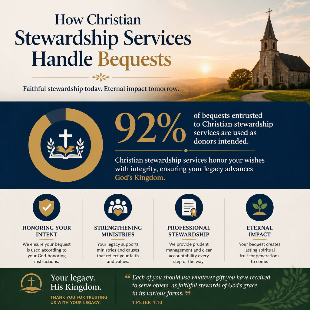 How Christian stewardship services handle bequests statistics