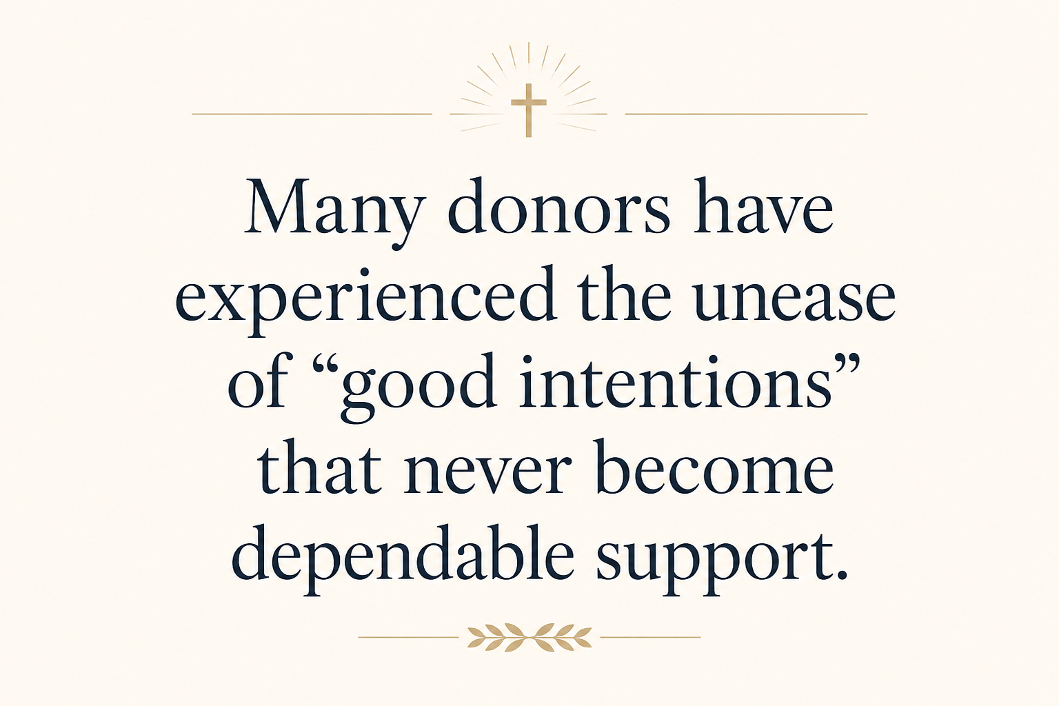 Key insight about How Christian trusts support ministry giving