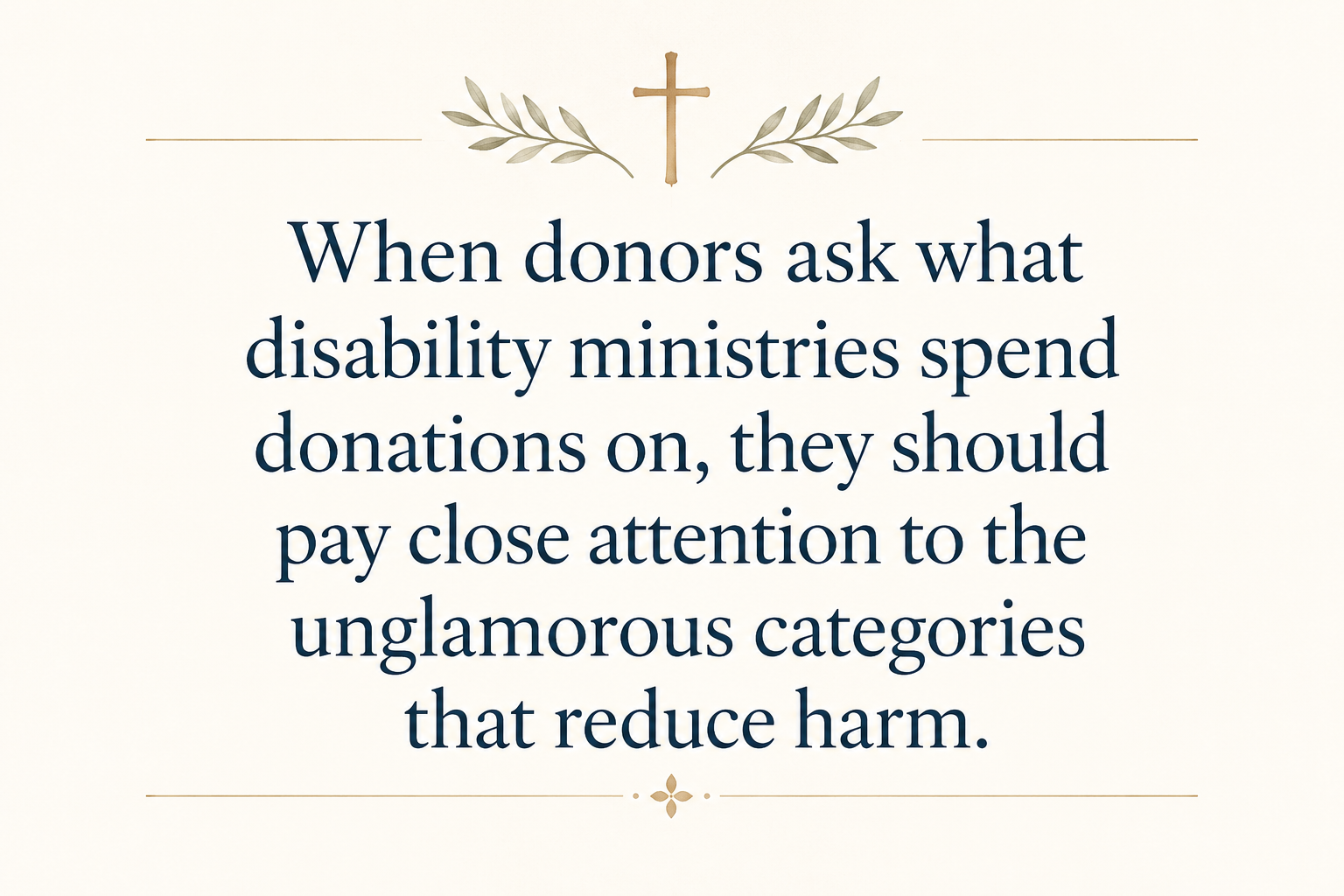 Key insight about How Disability Ministries Use Donations