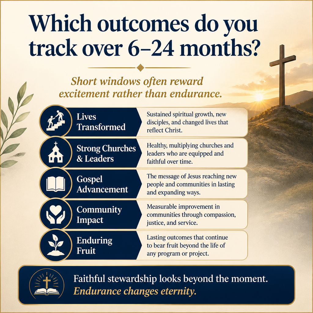Which outcomes do you track over 6–24 months? Short windows often reward excitement rather than endurance.