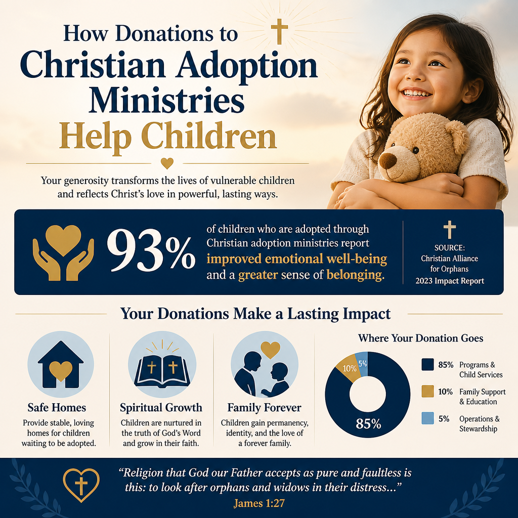 How donations to Christian adoption ministries help children statistics