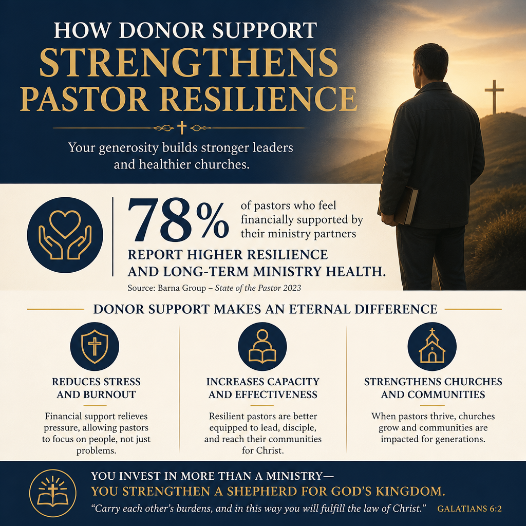 How donor support strengthens pastor resilience statistics