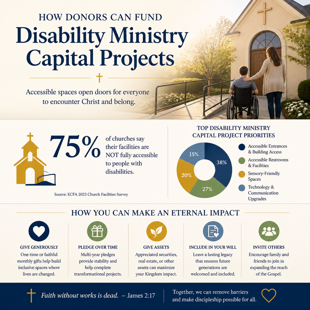 How donors can fund disability ministry capital projects statistics