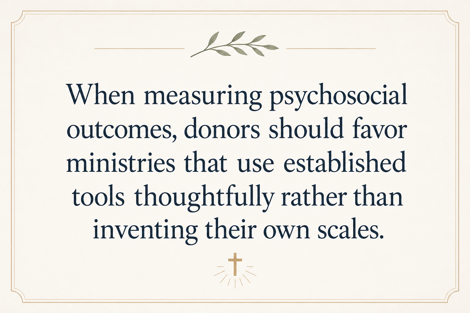 Key insight about How donors can review pastoral support ministry outcomes