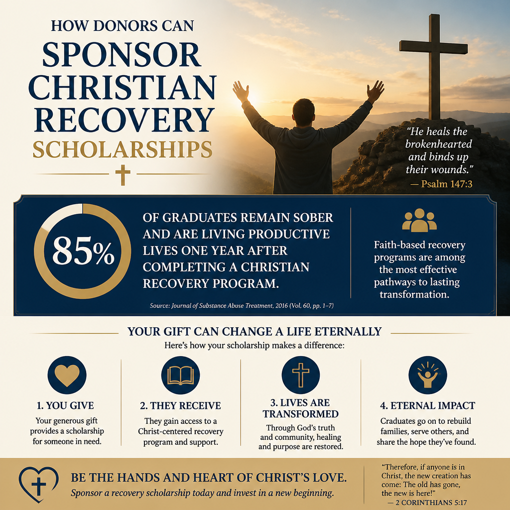 How donors can sponsor Christian recovery scholarships statistics