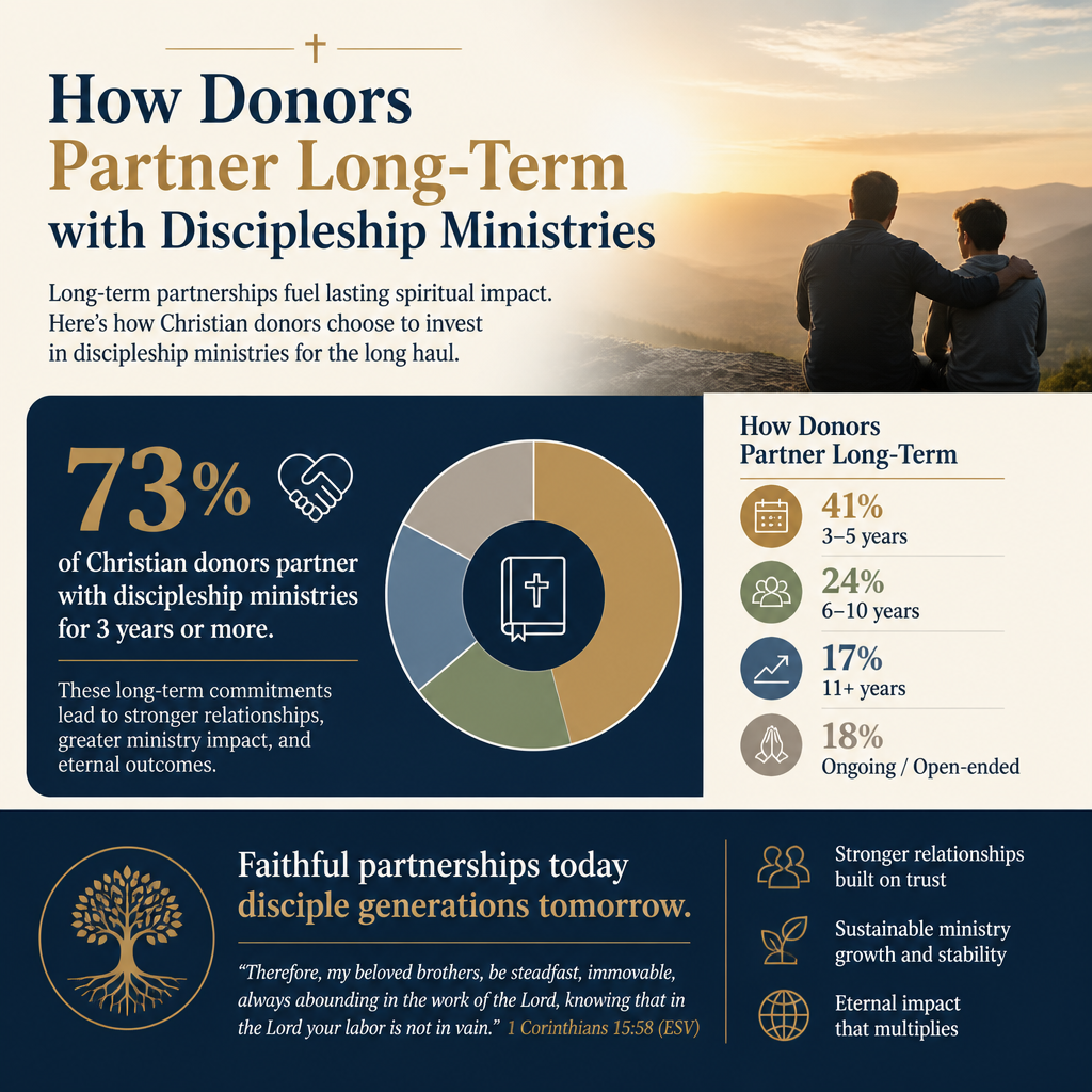 How donors partner long-term with discipleship ministries statistics