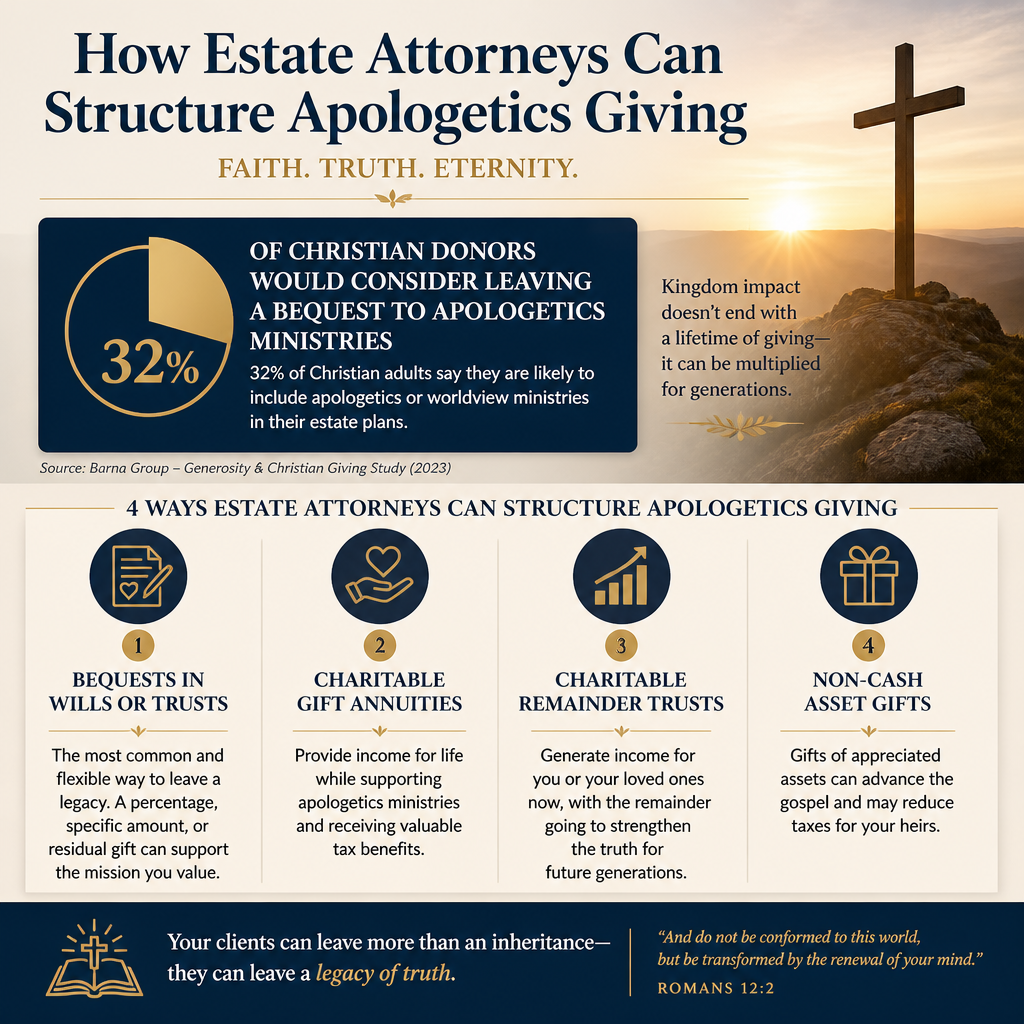 How estate attorneys can structure apologetics giving statistics