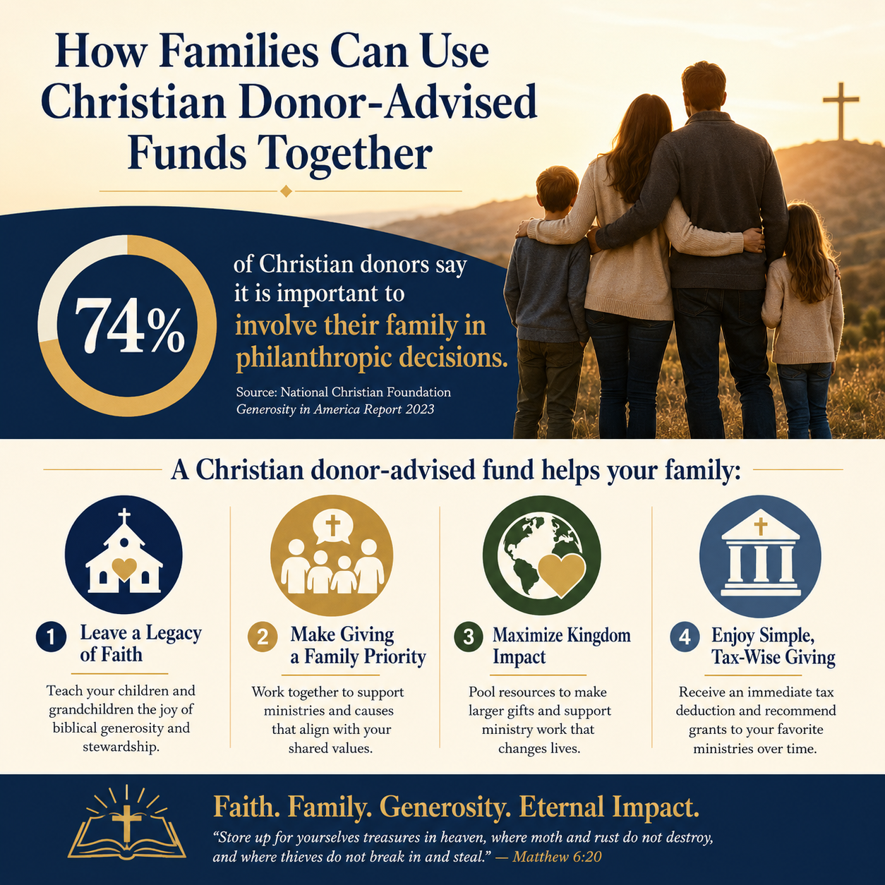 How families can use Christian donor-advised funds together statistics
