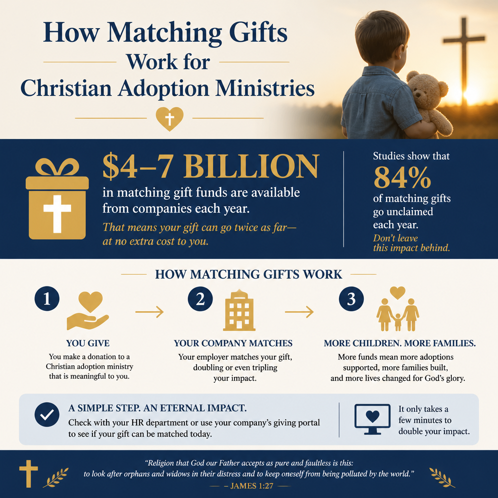 How matching gifts work for Christian adoption ministries statistics