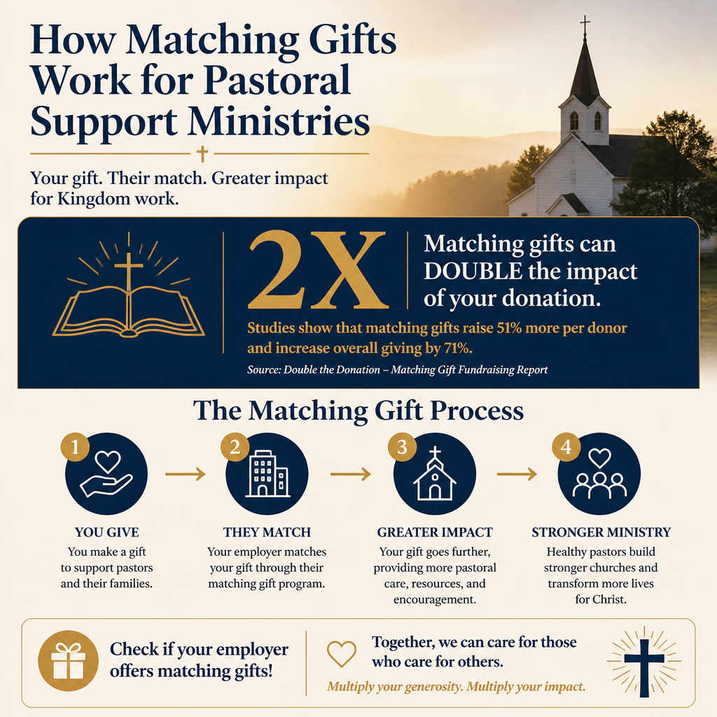 How matching gifts work for pastoral support ministries statistics