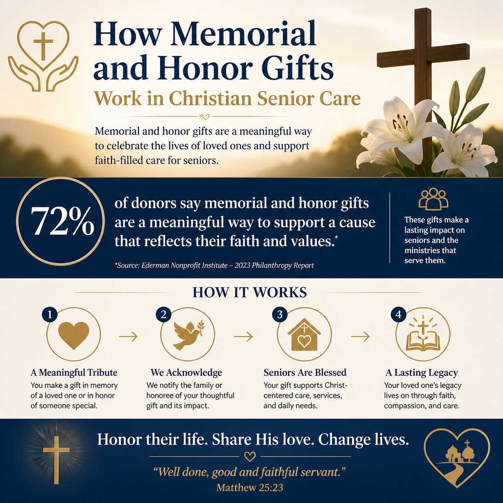 How memorial and honor gifts work in Christian senior care statistics