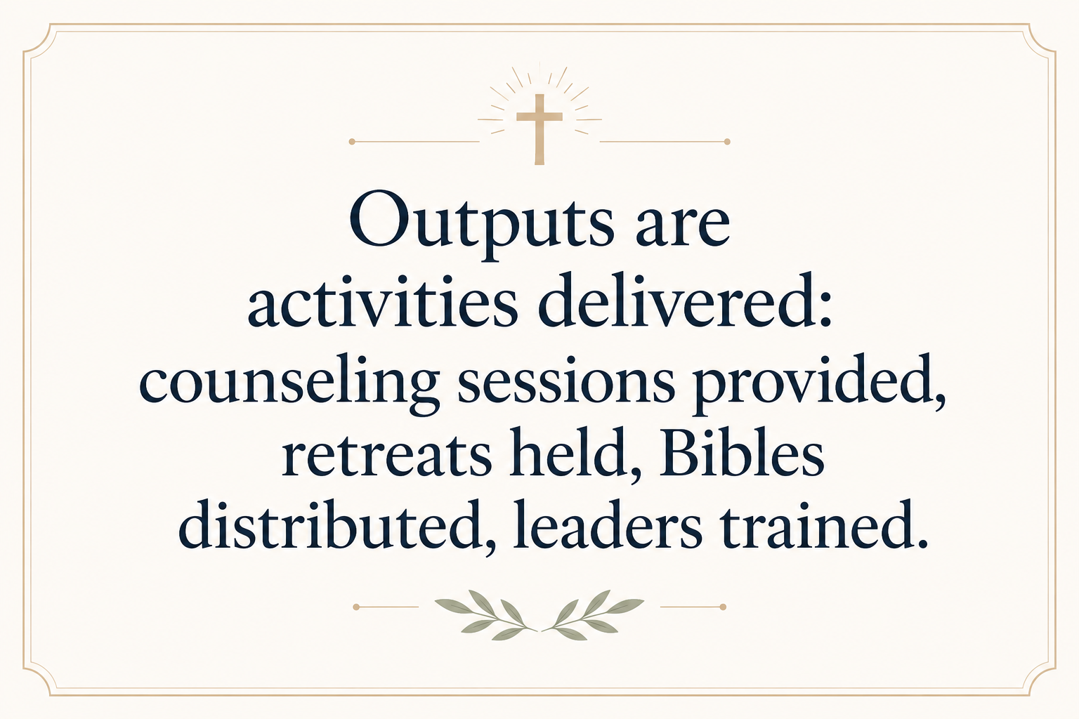 Key insight about How military outreach ministries report impact to donors