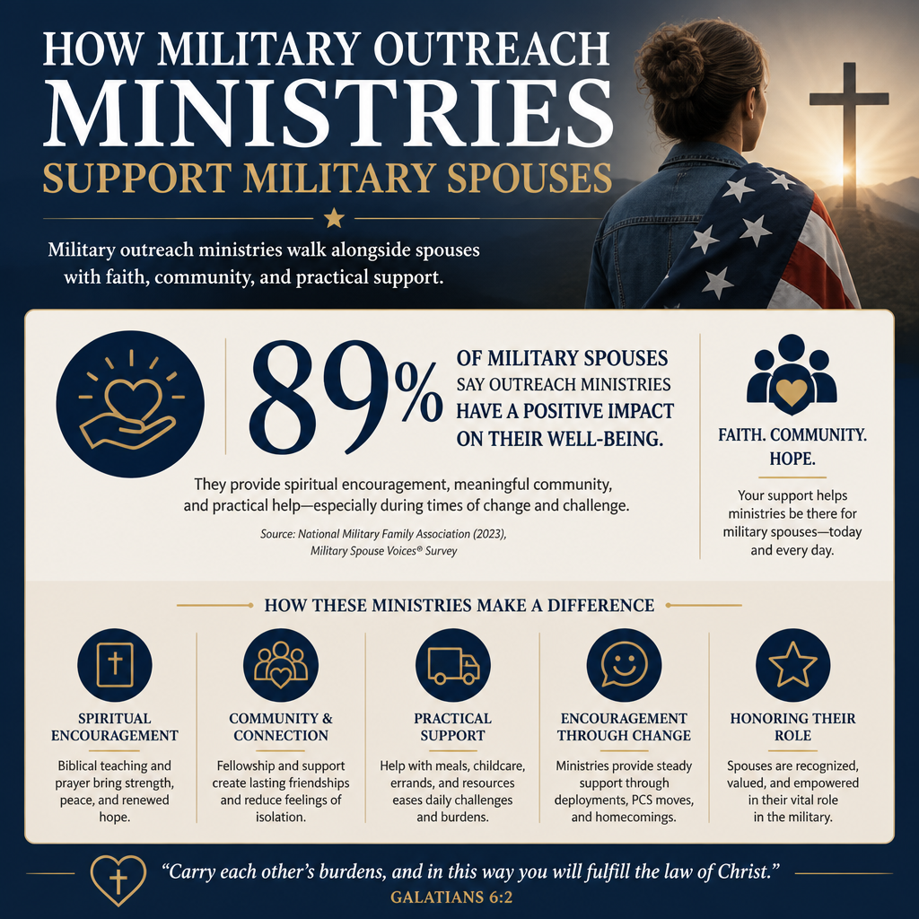 How military outreach ministries support military spouses statistics