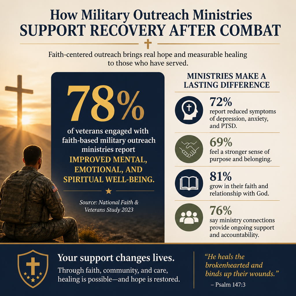 How military outreach ministries support recovery after combat statistics