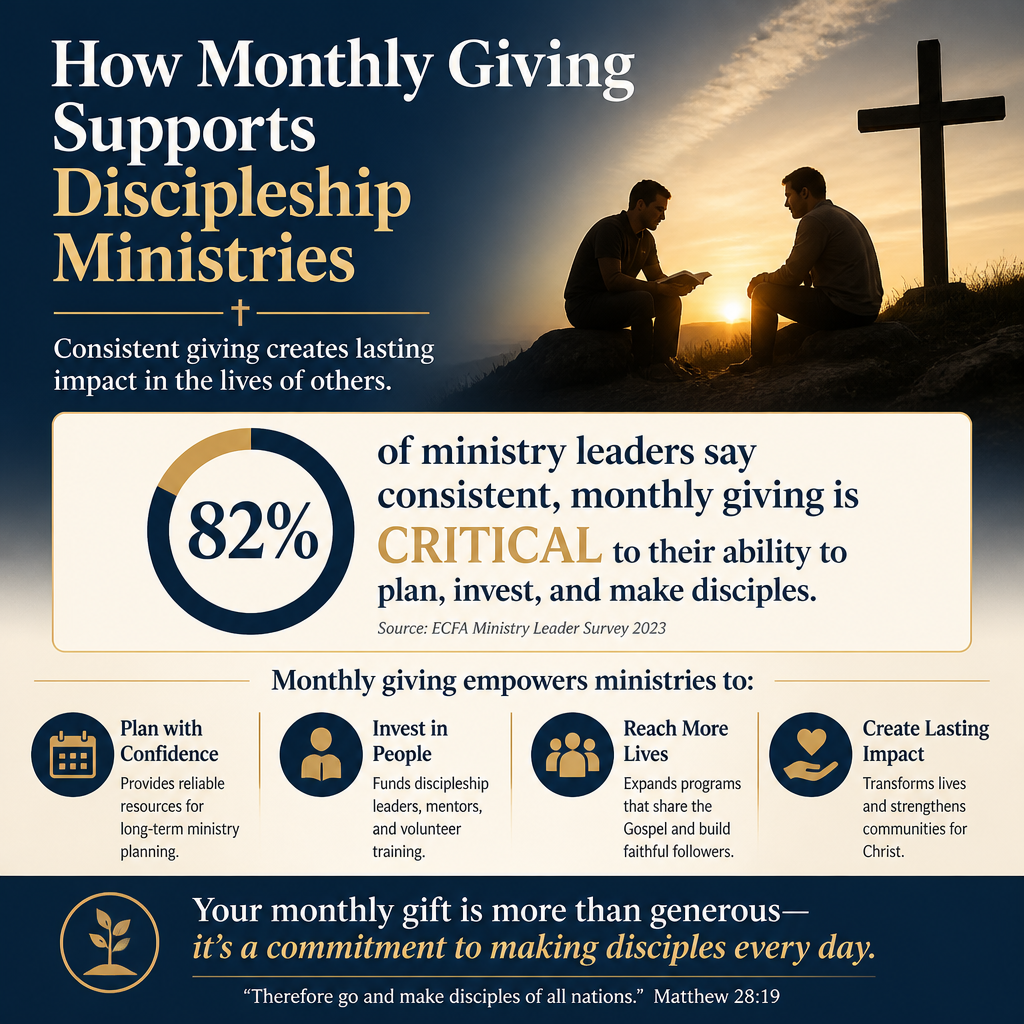 How monthly giving supports discipleship ministries statistics