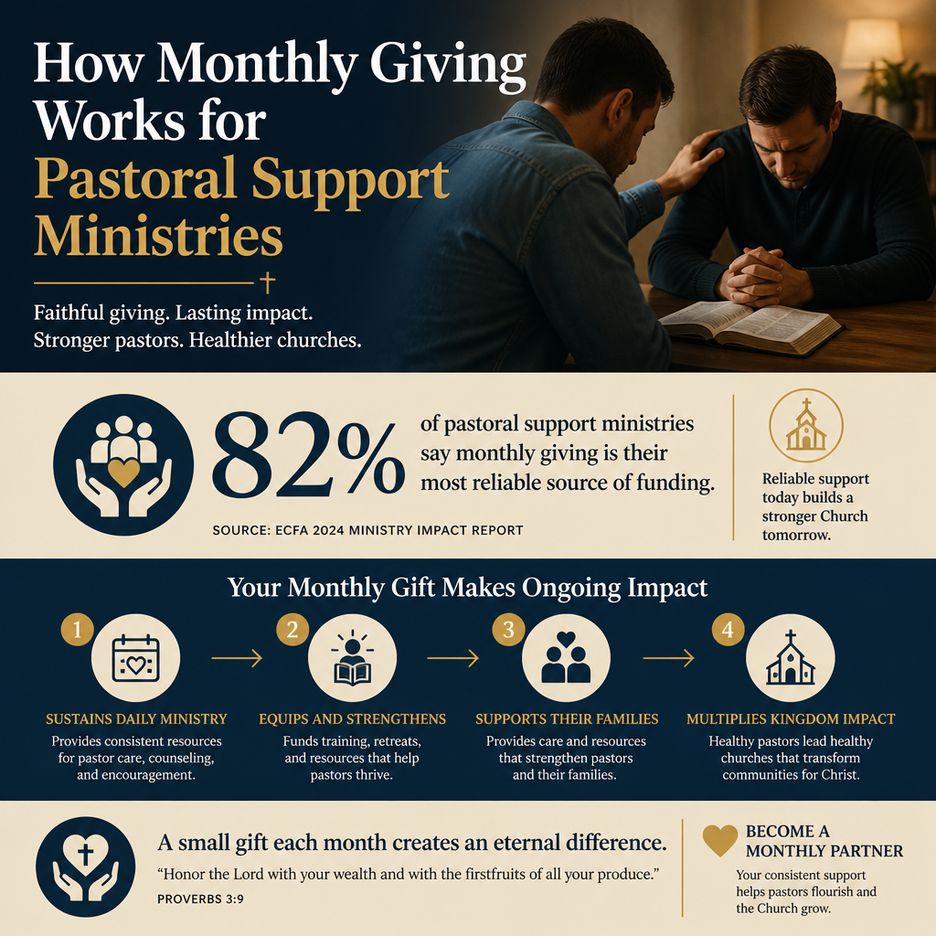 How monthly giving works for pastoral support ministries statistics