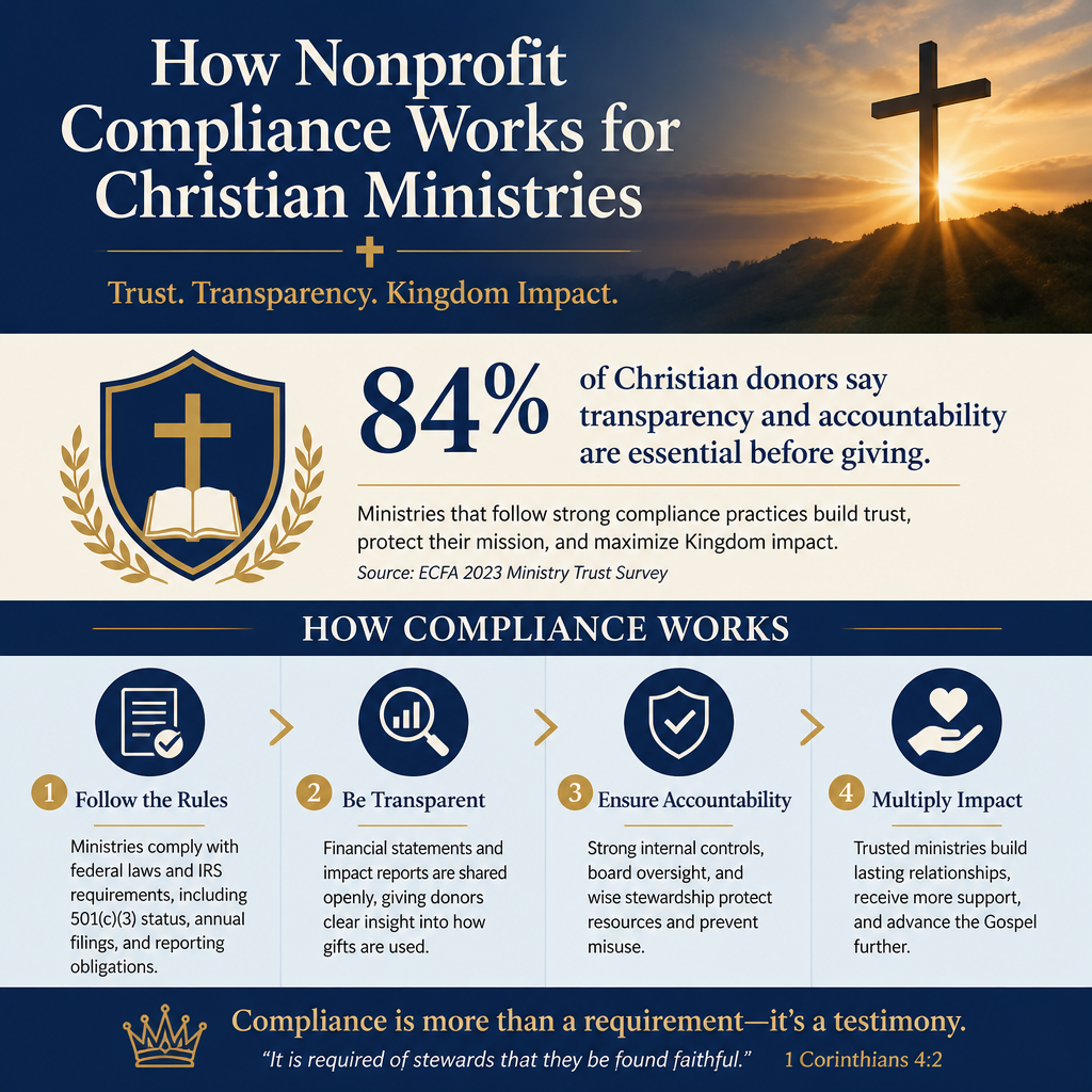 How nonprofit compliance works for Christian ministries statistics