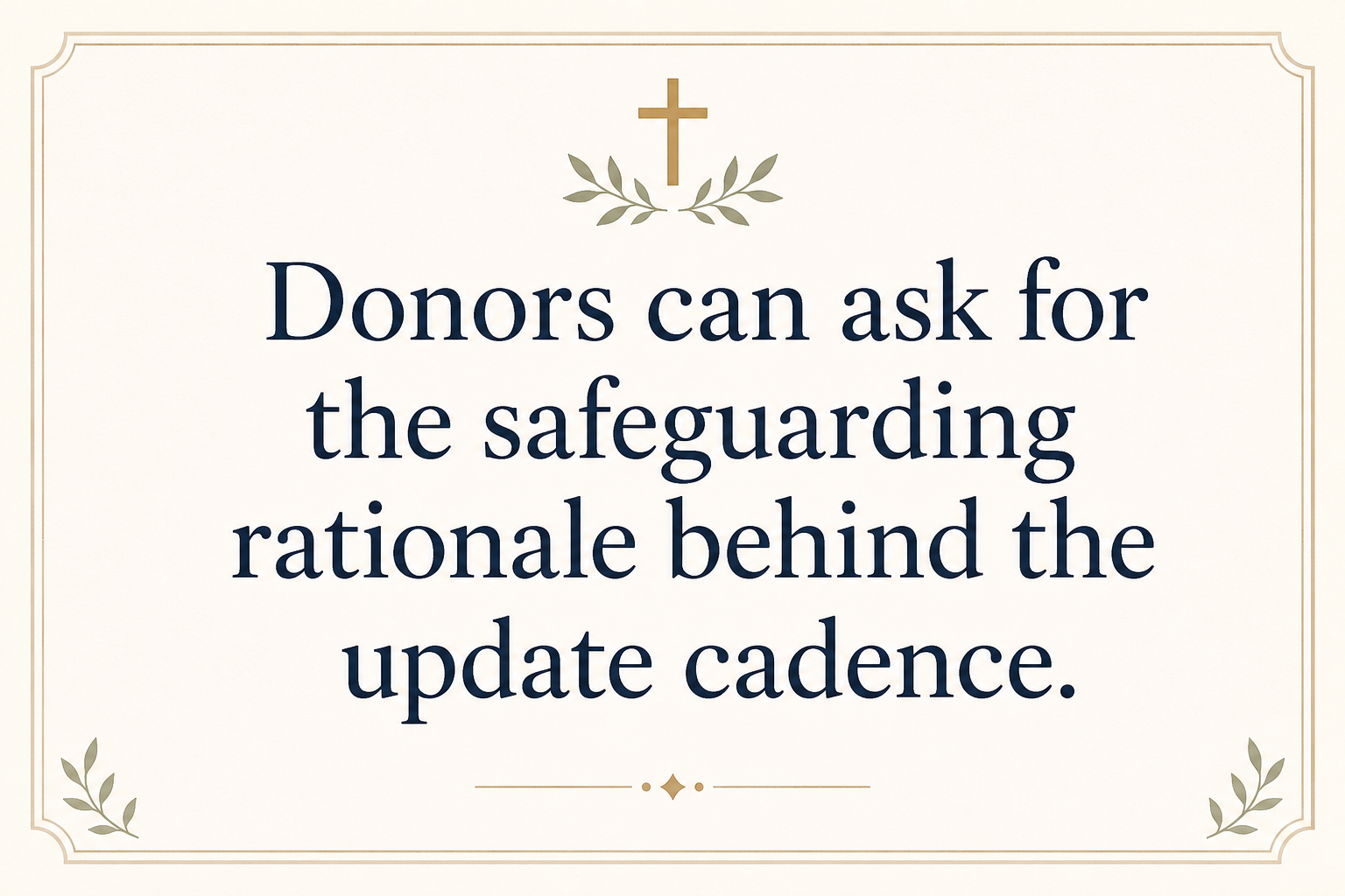 Key insight about How often child sponsorship ministries send updates