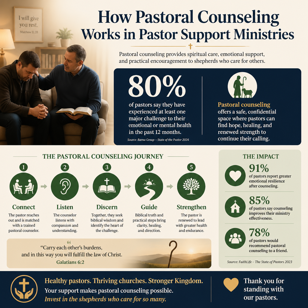How pastoral counseling works in pastoral support ministries statistics