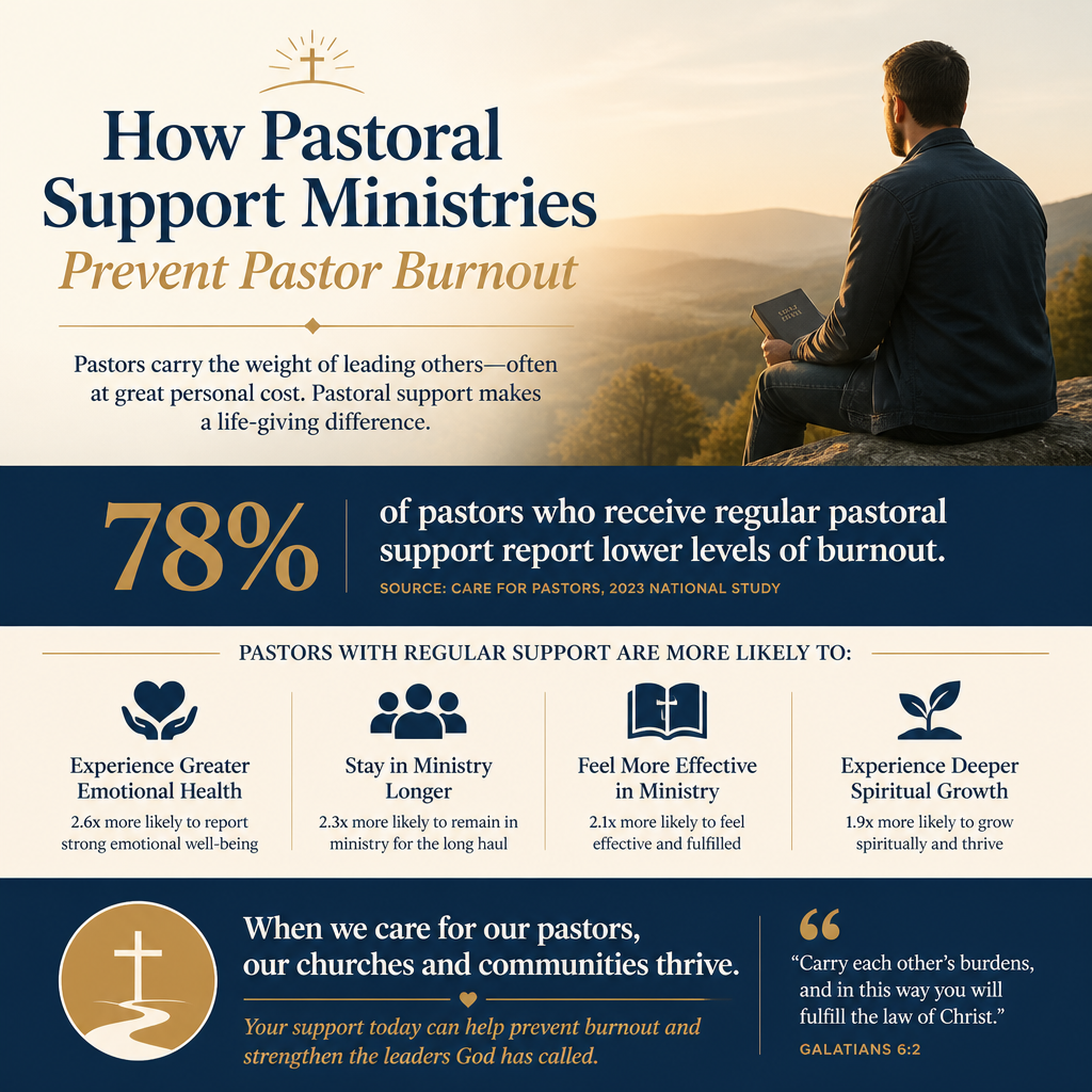 How Pastoral Support Ministries Prevent Pastor Burnout statistics