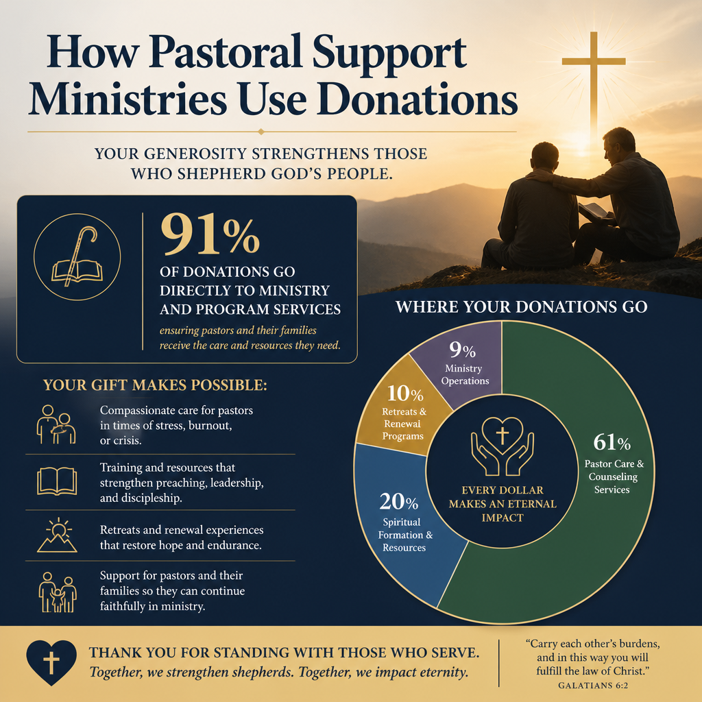 How Pastoral Support Ministries Use Donations statistics