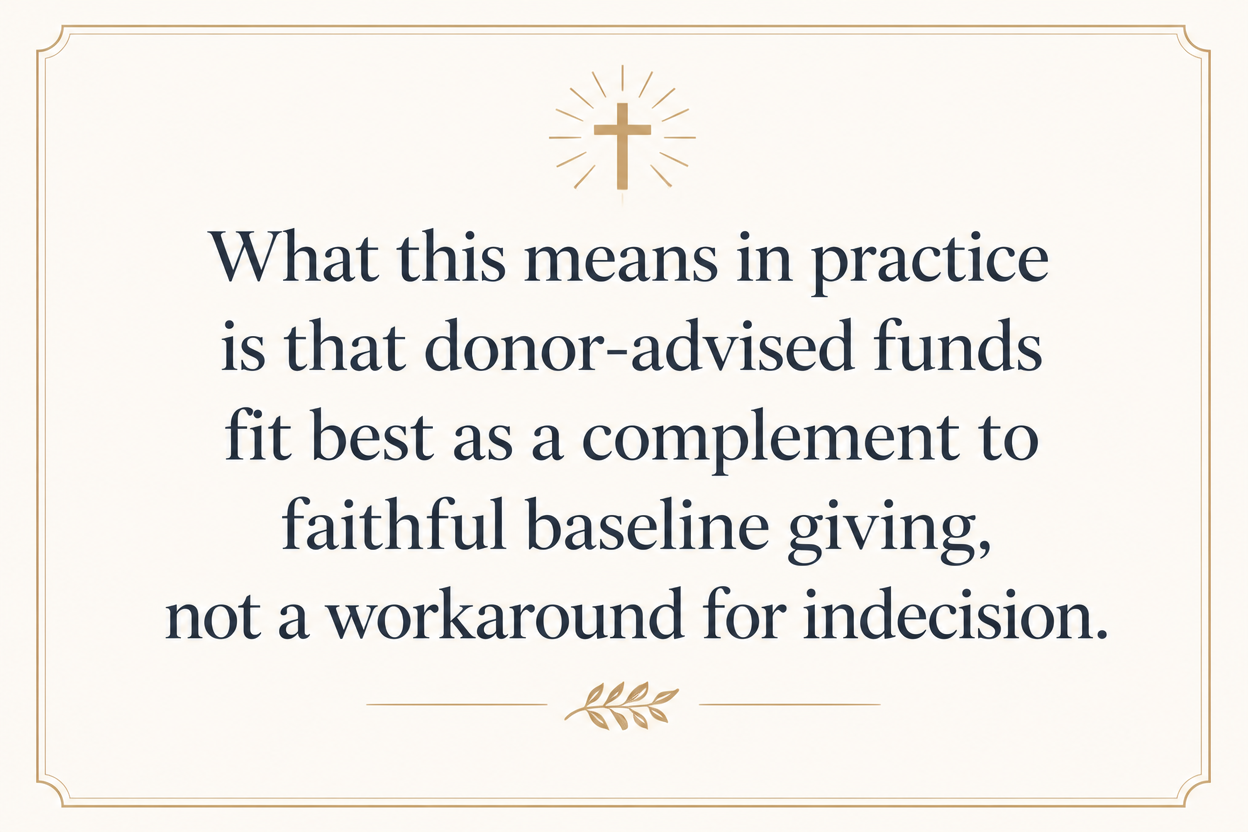 Key insight about How pastors can teach members about donor-advised funds
