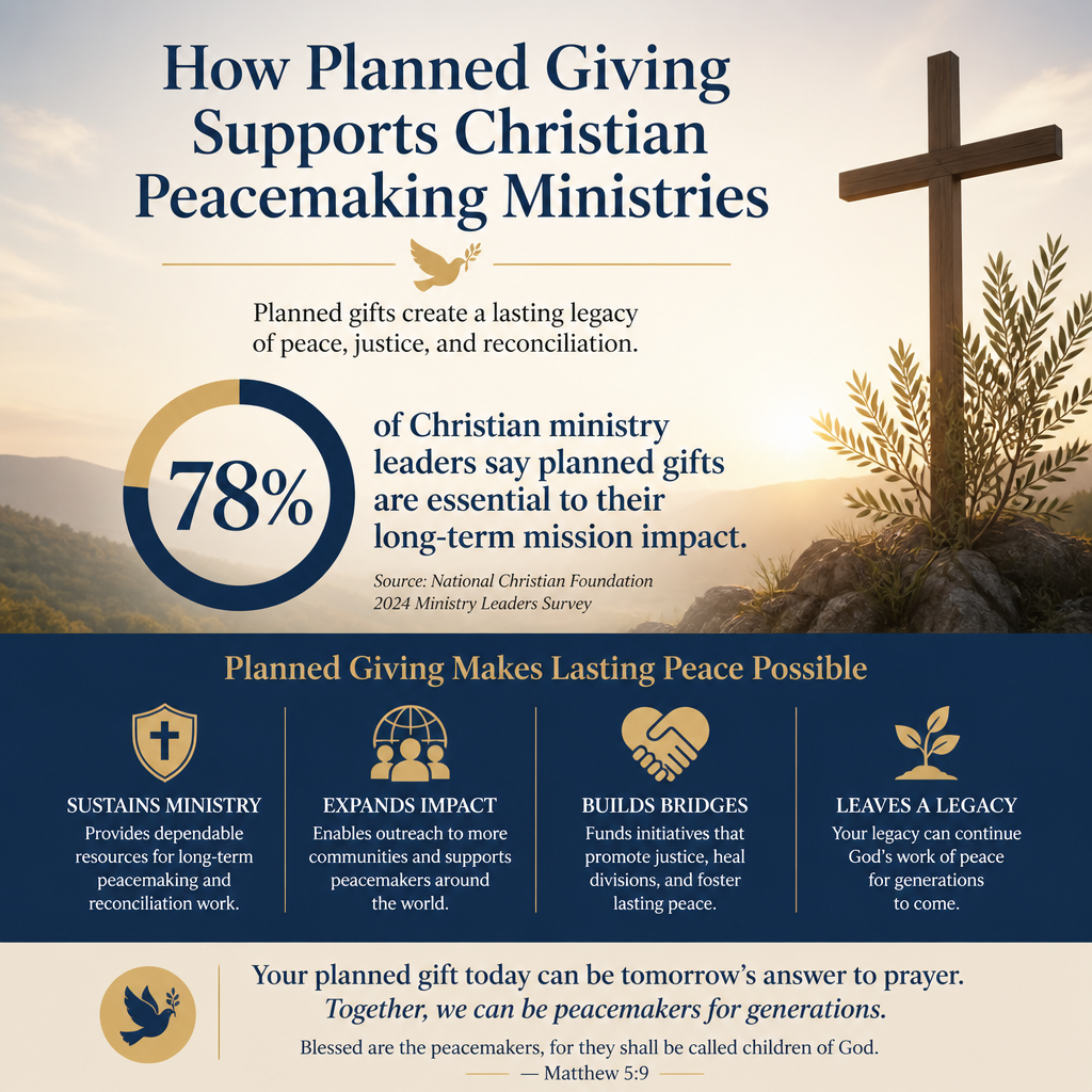 How planned giving supports Christian peacemaking ministries statistics