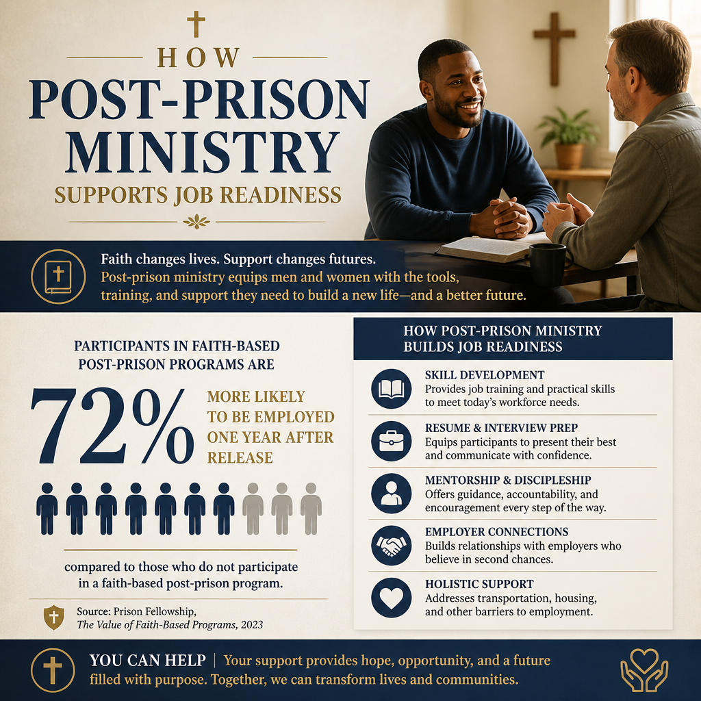 How post-prison ministry supports job readiness statistics