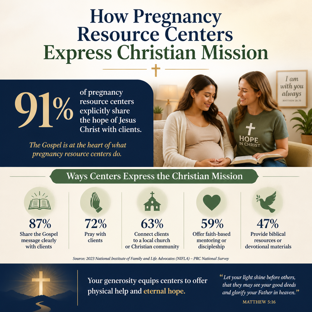 How pregnancy resource centers express Christian mission statistics