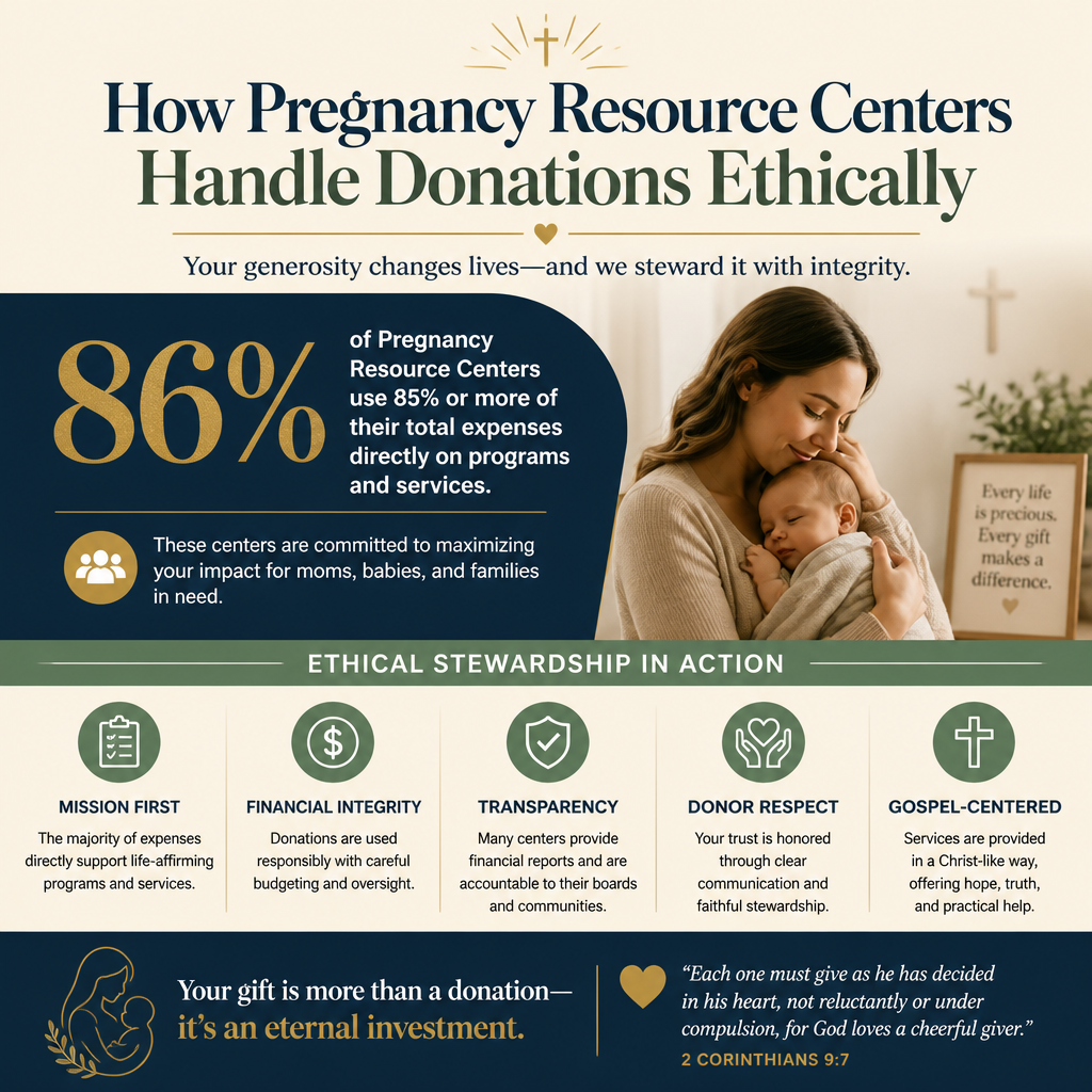 How pregnancy resource centers handle donations ethically statistics