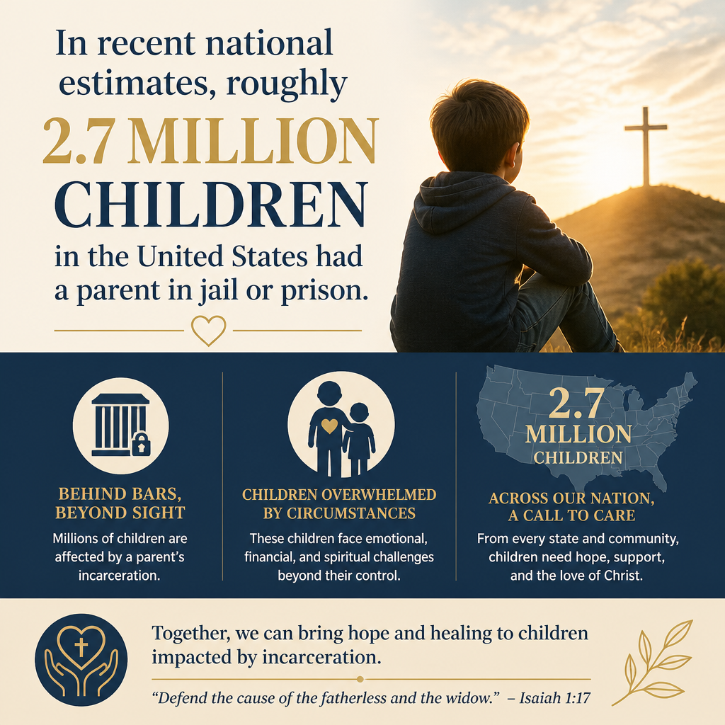 In recent national estimates, roughly 2.7 million children in the United States had a parent in jail or prison.