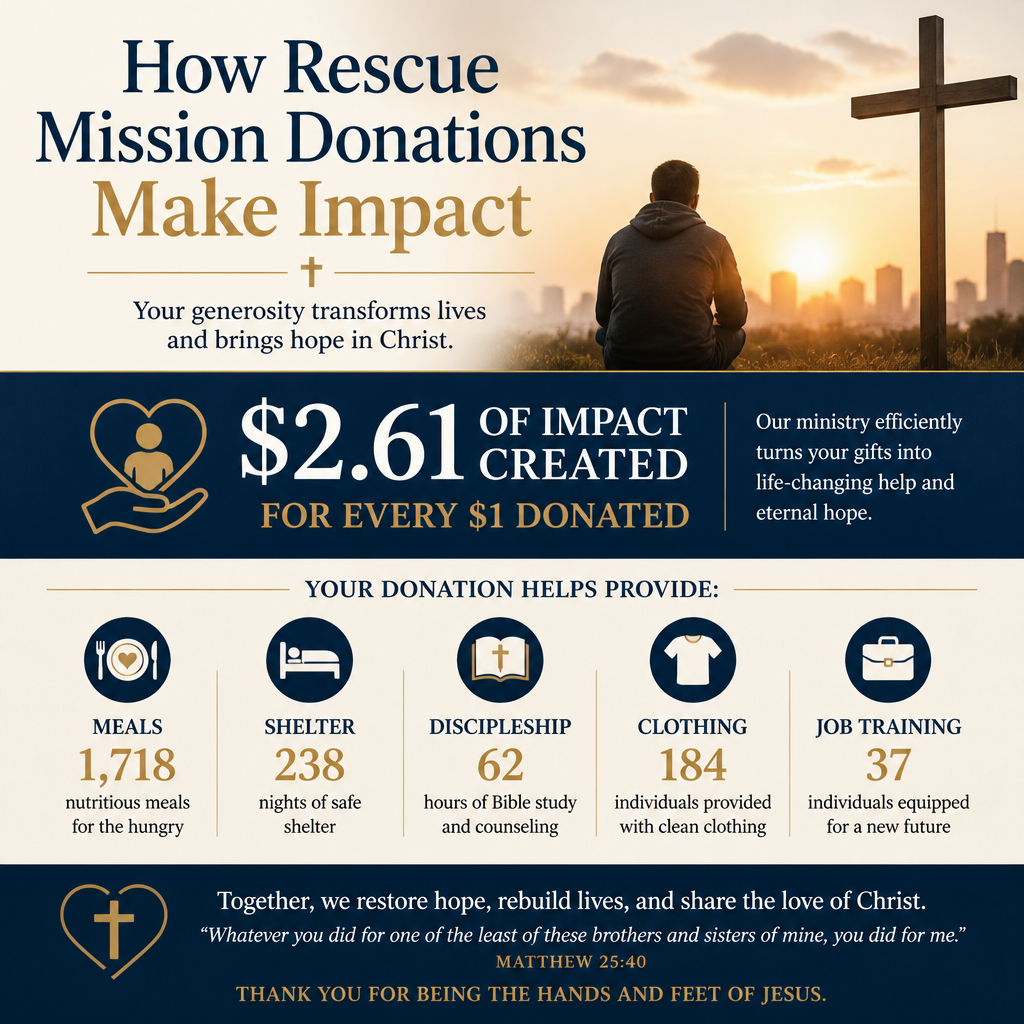 How Rescue Mission Donations Make Impact statistics