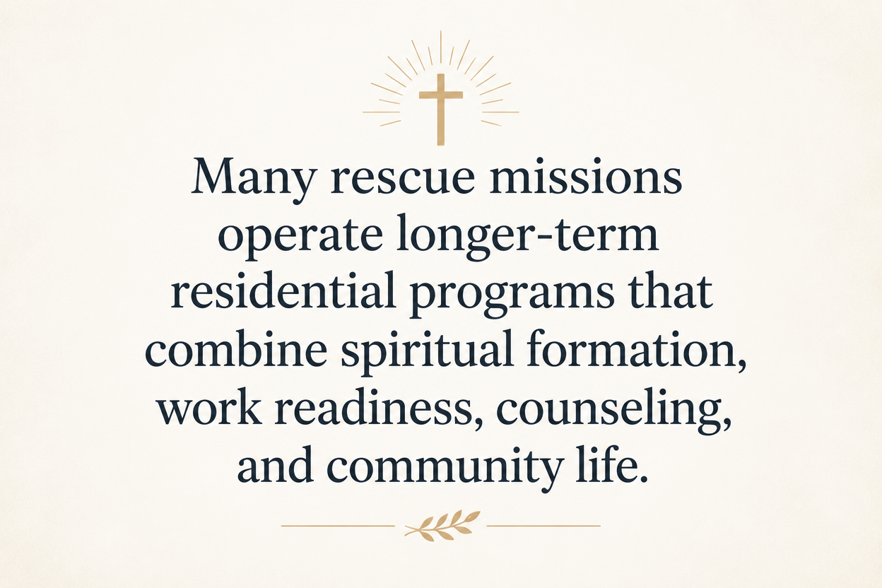Key insight about How rescue missions address mental health and addiction