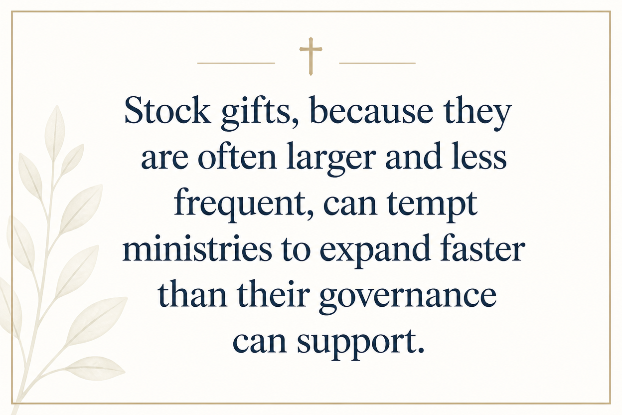 Key insight about How stock gifts support Bible study and engagement ministries