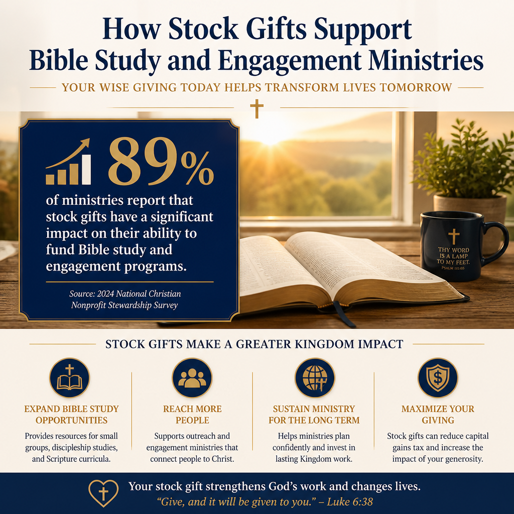 How stock gifts support Bible study and engagement ministries statistics