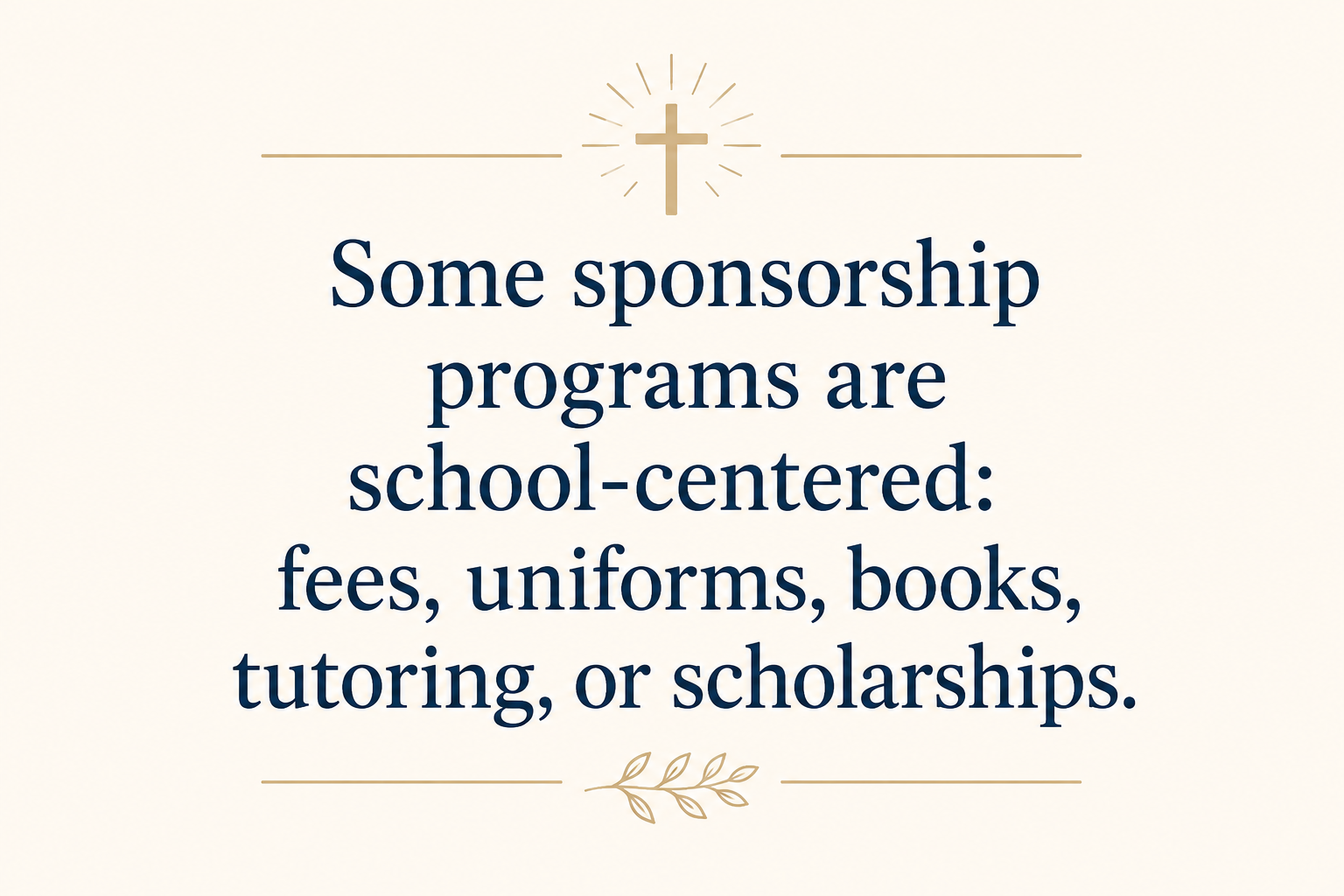 Key insight about How to begin sponsoring through child sponsorship ministries