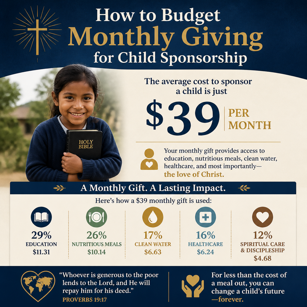 How to budget monthly giving for child sponsorship statistics